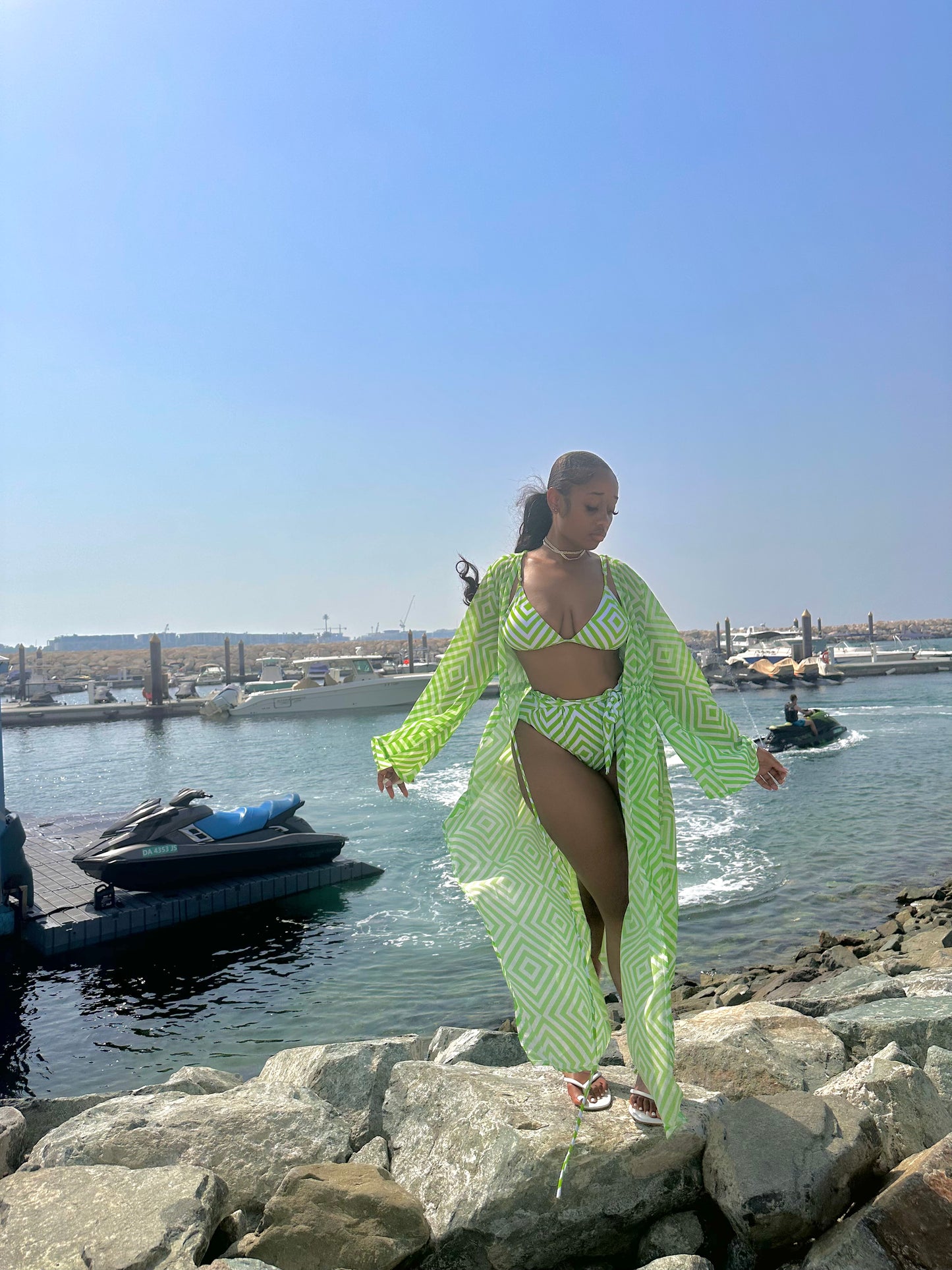 Bikini and Long Kimono 3 piece set